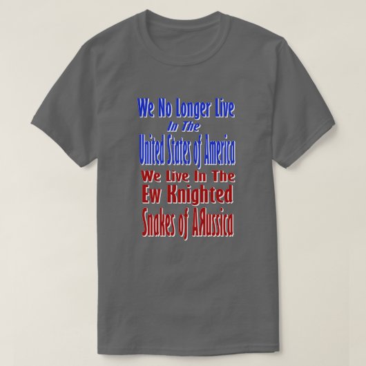 T-shirt Nous ne vivons plus aux États-Unis d'Amérique (Design devant)