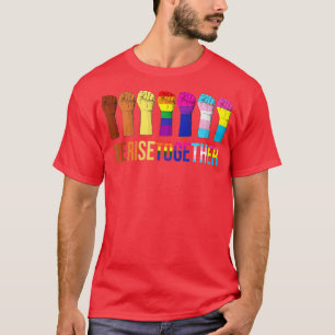T-shirt Nous nous élevons ensemble Black LGB Gay pride Sou