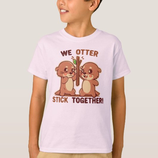 T-shirt Nous OTTER collons ensemble (Devant)