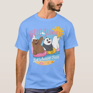 T-shirt Nous Ours Nus Bonjour Été ! Grizz Panda Ice Bear P