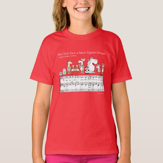 T-shirt NOUS POISSONS EWE A MARE EGRETS MOOSE Sandra Boynt (Devant)