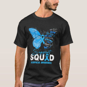 T-shirt Nous Portons Bleu Butterfly Support Alopecia Sensi