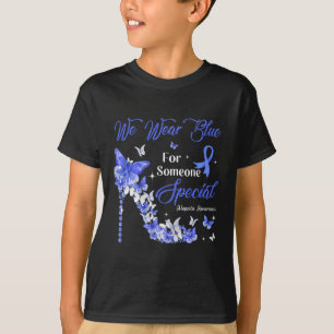 T-shirt Nous Portons Des Papillons Bleus Alopécie Sensibil