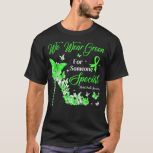 T-shirt Nous portons des papillons verts Sensibilisation à