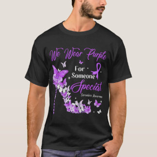T-shirt Nous Portons Des Papillons Violets Scoïdose Sensib