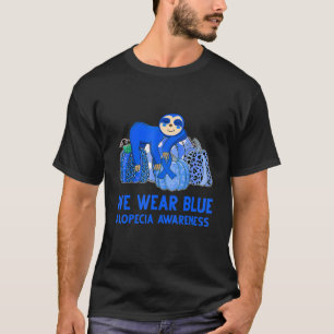 T-shirt Nous portons la Sloth Blue Alopecia Awareness