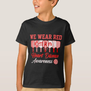 T-shirt Nous Portons Le Pickleball Rouge Pour La Sensibili