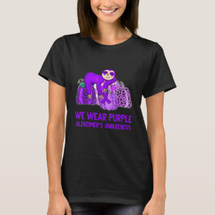 T-shirt Nous portons le pourpre Alzheimer Connaissance Slo