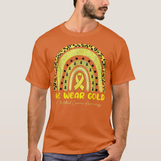 T-shirt Nous Portons Le Ruban Or Rainbow Childhood Cancer 