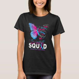 T-shirt Nous Portons Le Support Papillon Rose Et Bleu Gros