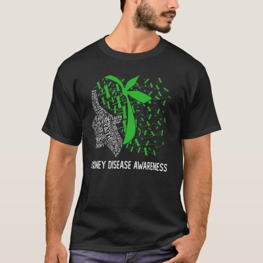T-shirt Nous Portons Le Vert Pour La Sensibilisation Aux M (Devant)