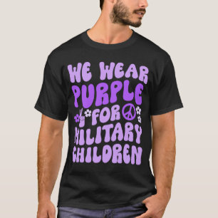 T-shirt Nous portons le violet pour les enfants militaires