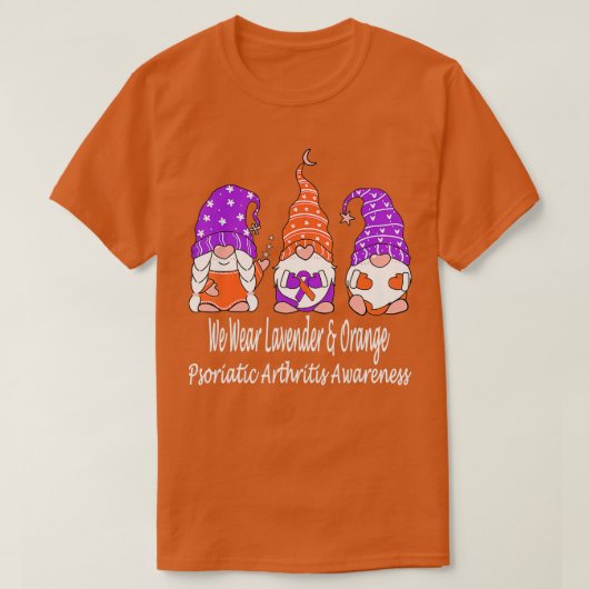 T-shirt Nous Portons L'Orange Lavande Pour L'Arthrite Psor (Design devant)