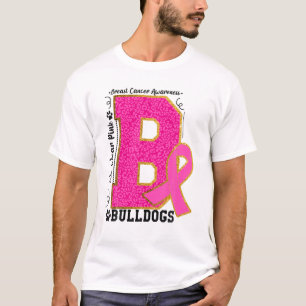 T-shirt Nous Portons Pink Bulldogs Respiration du cancer d