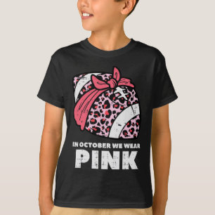 T-shirt Nous Portons Pink Football Breast Cancer Sensibili