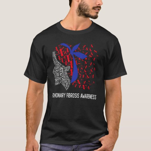 T-shirt Nous Portons Rouge & Bleu Pour Les Prix De Fibrose (Devant)