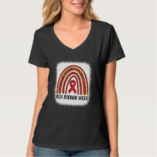 T-shirt Nous Portons Rouge Pour La Semaine Ruban Rouge Sen