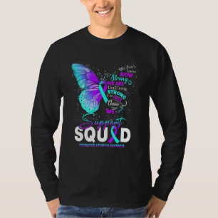 T-shirt Nous Portons Turquoise Papillon pourpre Rheumatoïd