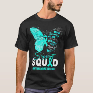 T-shirt Nous Portons Turquoise Papillon Support Myasthenia