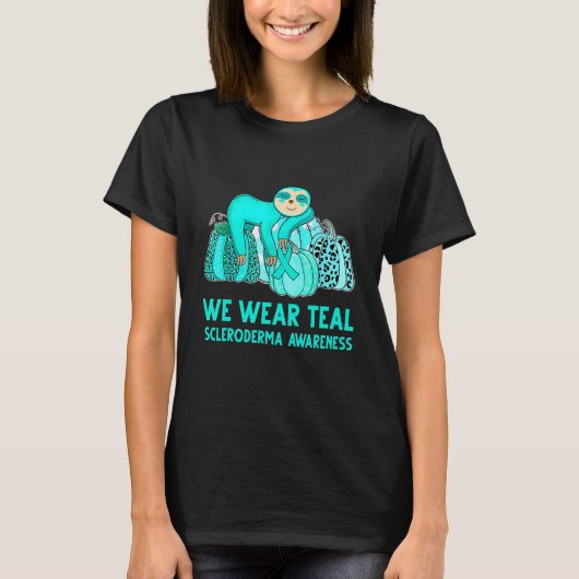 T-shirt Nous Portons Turquoise Scleroderma Sensibilisation (Devant)
