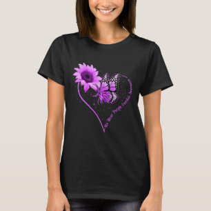T-shirt Nous Portons Violet Ribbon Sunflower Surdose Sensi