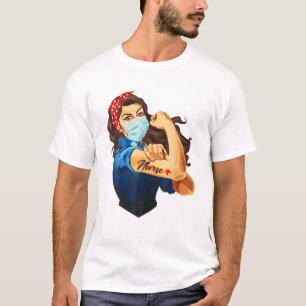T-shirt Nous Pouvons Le Faire Forte Infirmière Rouge Dot B