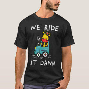 T-shirt Nous Roulons À L'Aube Papa Lawn Mower Faire Rire J