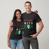 T-shirt Nous sommes avec Gaza, Palestine libre, Poing, sol (Unisexe)