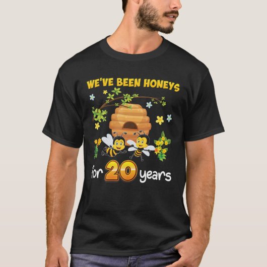 T-shirt Nous Sommes Des Miel Depuis 20 Ans 20E Mariage Ann (Devant)