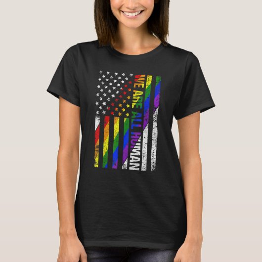 T-shirt Nous sommes tous des alliés fiers du drapeau améri (Devant)