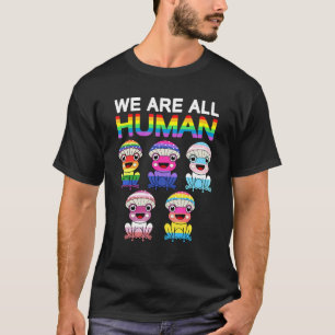 T-shirt Nous Sommes Tous Humains Lgbt Rainbow Frog Lgbtq D