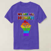 T-shirt Nous sommes tous Human Pride Ally Rainbow LGBT Fla (Design devant)