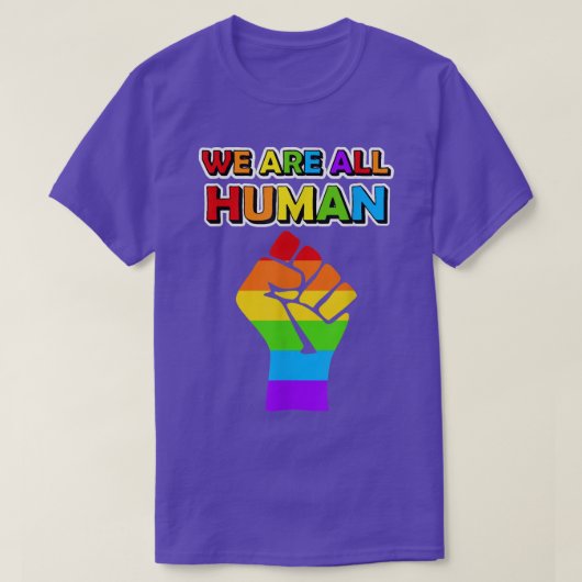 T-shirt Nous sommes tous Human Pride Ally Rainbow LGBT Fla (Design devant)