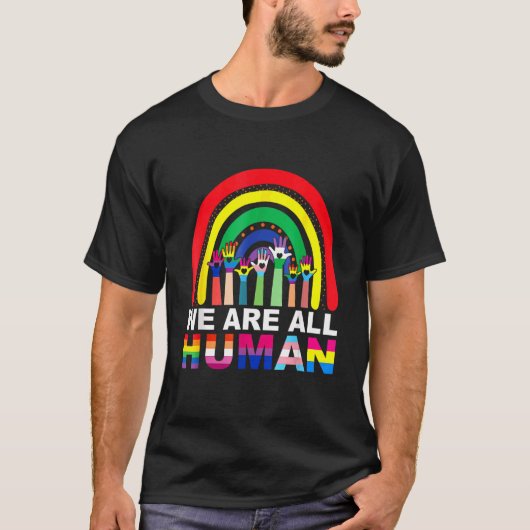 T-shirt Nous sommes tous Human Pride Ally Rainbow Lgbt Fla (Devant)