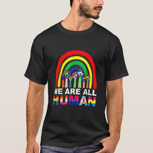 T-shirt Nous sommes tous Human Pride Ally Rainbow Lgbt Fla (Devant)