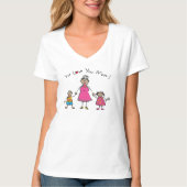 T-shirt Nous t'aimons Maman Cartoon Famille Bonne fête des (Devant)