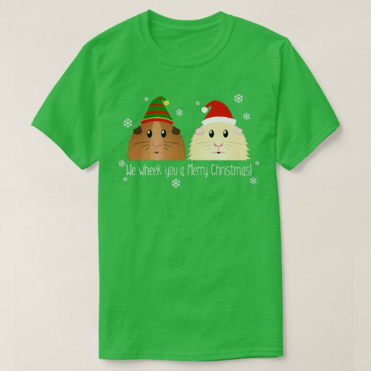 T-shirt Nous Te Roulons Un Joyeux Cochon De Guinée Noël Ch (Design devant)