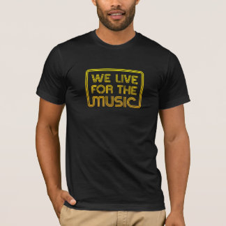 T-shirt Nous vivons pour le jaune de musique avec le rr