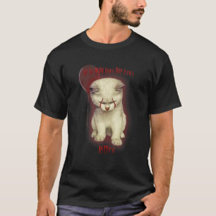 T-shirt Nous Vivons Tous Ici Clown Cat Kitten
