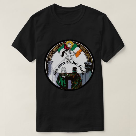 T-shirt Nous Voulons Être Libres - Solidarité Palestinienn (Design devant)