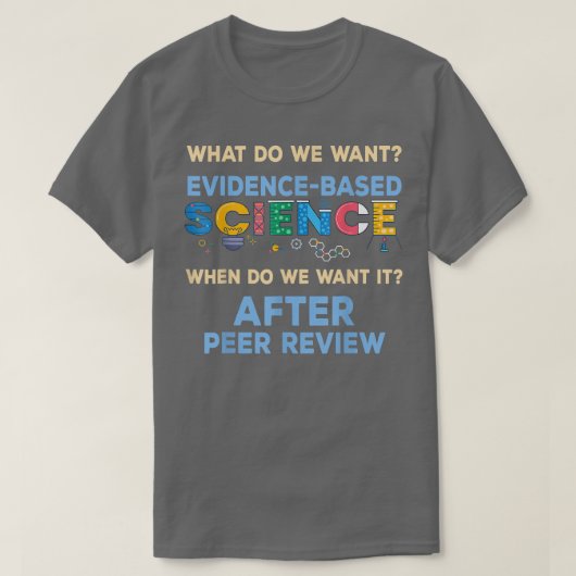 T-shirt Nous voulons un enseignant scientifique fondé sur (Design devant)