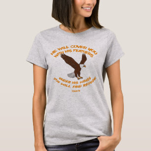 T-shirt Nous Vous Couvrirons – Psaume 91 Foi et Protection