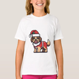 T-shirt Nous vous souhaitons un joyeux Noël avec un chien 