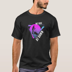 T-shirt Nous Voyageons À L'Aube Vaporwave Lawn Mower Jaren