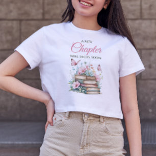 T-shirt Nouveau chapitre Livre d'histoires Baby Shower Mam