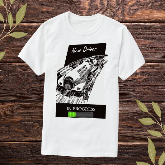 T-shirt Nouveau conducteur en cours Course Vintage de voit