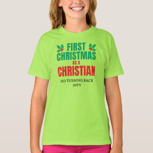 T-shirt Nouveau Croyant PREMIER NOËL EN TANT QU'ENFANTS CH
