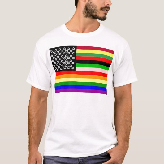 T-shirt Nouveau drapeau américain (Devant)