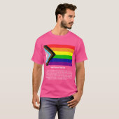 T-shirt Nouveau drapeau de la fierté de progrès #tee #LGBT (Devant entier)