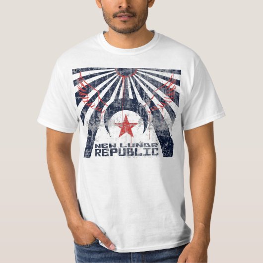 T-shirt Nouveau drapeau lunaire de République (Devant)